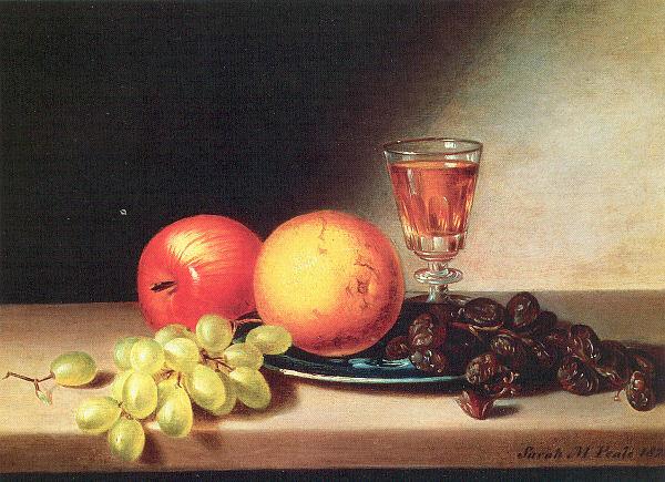 Peale, Sarah Miriam Fruit and Wine Sweden oil painting art